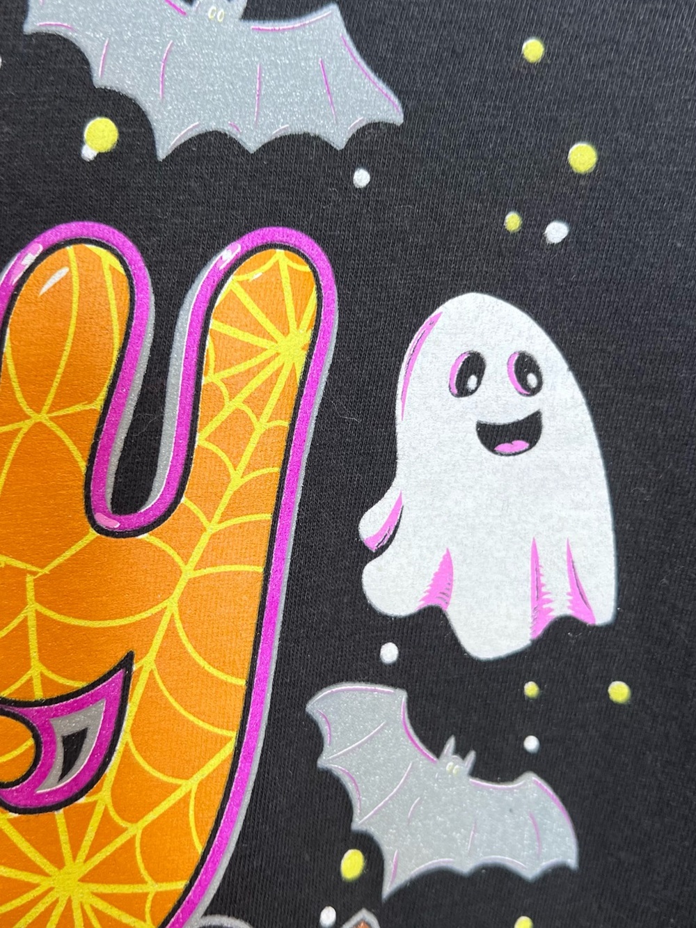 Simply Southern Black Long Sleeve Tee ‘Hey Boo’ Halloween Graphics. Size Small. - Picture 12 of 12